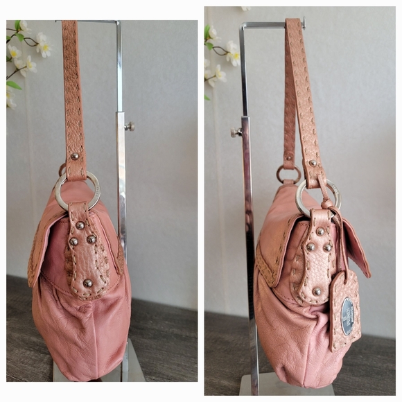 Fendi Selleria pink leather shoulder bag - Picture 4 of 11